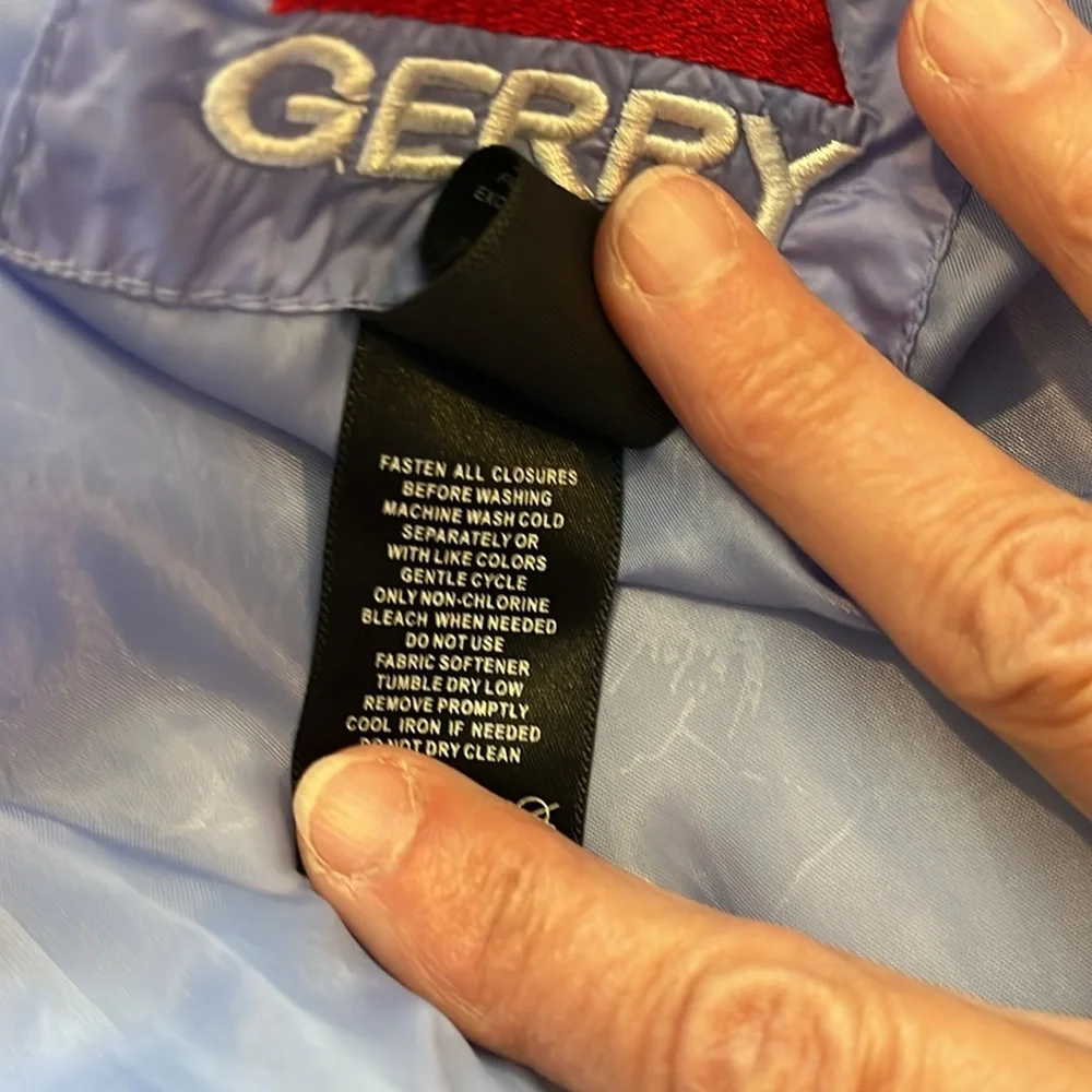 GERRY SZ L14-16 coat. Periwinkle blue. Zip up with hood. Great condition